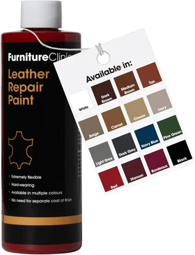 Miniatura 26 de Furniture Clinic Pintura y tinte para reparación de cuero, colorante autosellante para una reparación rápida y fácil del cuero, adecuado para sofás