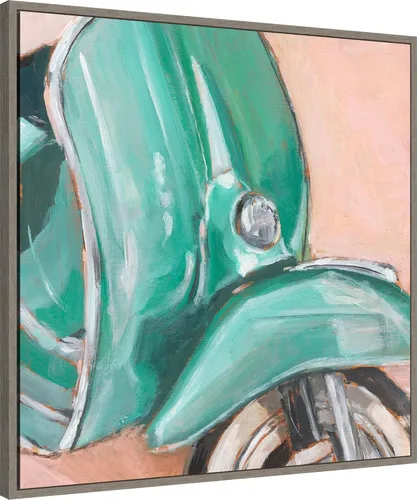 Miniatura 2 de Amanti Art Framed Canvas Wall Art 30x30 Retro Scooter IV by Ethan Harper, Framed Wall Art Canvas, Transportation Artwork, Country Rustic Decor