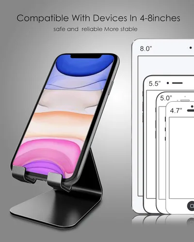 Miniatura 4 de CreaDream Soporte para Teléfono Celular, Base, Soporte, Soporte de Escritorio de Aluminio Compatible con Switch, Todos los Teléfonos Inteligentes