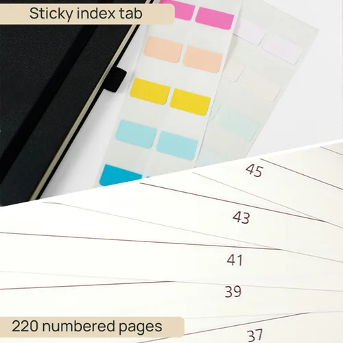 Miniatura 5 de POPRUN Lined Spiral Journal Notebook for Women & Men, 7-1/4" x 9-1/2", 220 Numbered Pages, College Ruled Hardcover Notebook for Work, Journals for