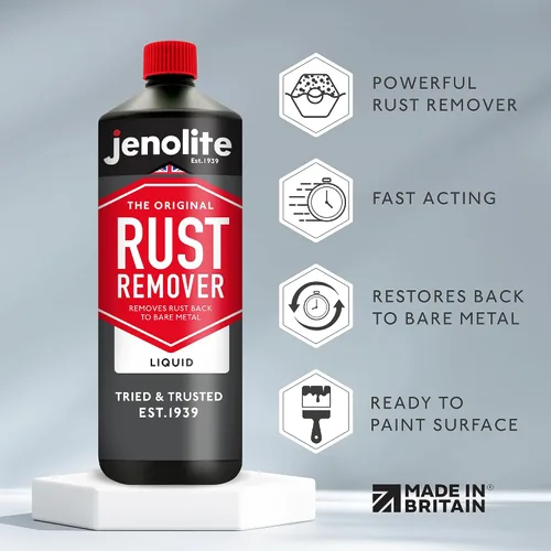 Miniatura 2 de JENOLITE Removedor de óxido original líquido - Tratamiento de óxido de resistencia industrial - Elimina el óxido hasta el metal desnudo - 1.32