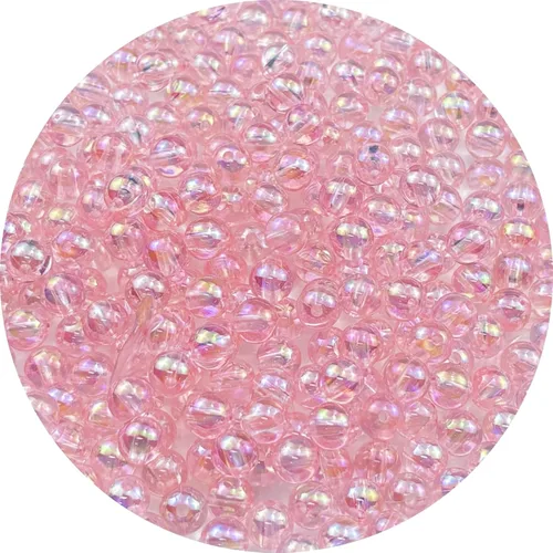 Miniatura 74 de 2000 cuentas redondas acrílicas de 0.157 pulgadas (0.157 in), cuentas espaciadoras de colores AB con agujero para bricolaje, pulseras, collares