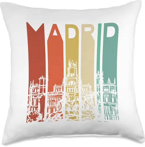 Miniatura 4 de Espana Apparel Madrid España España Cataluña Español Español Barcelona Euro Throw Pillow 16x16, Multicolor