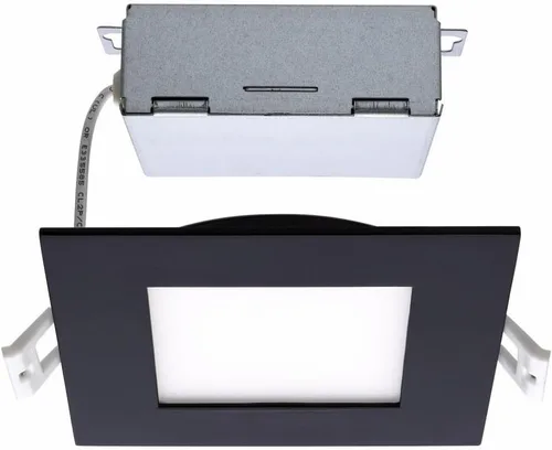 Miniatura 5 de Satco CCT Downlight LED de ajuste delgado con lente plana con controlador remoto, cuadrado de 8 pulgadas, color blanco