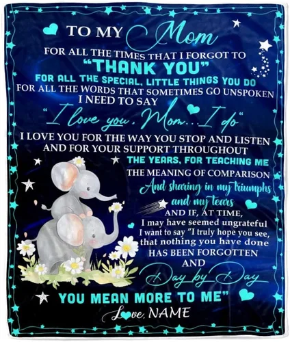 Miniatura 17 de Manta personalizada con texto en inglés «To My Mom from Daughter Wolf I Am Because You are Mom», para cumpleaños, día de la madre, Navidad, manta