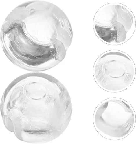 Miniatura 9 de Luxshiny 12 unidades de tope de cadena transparente con cuentas, persianas enrollables para control de ciegas, bola de bloqueo para persianas