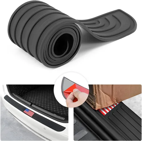 Osilly Protector de parachoques trasero de automóvil, tira de protección antiarañazos, protección antideslizante para maletero de carga, accesorios