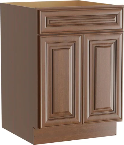 Miniatura 44 de LOVMOR Armarios de base de cocina, armario de almacenamiento aparador, gabinete de entrada con 1 cajón y estante ajustable, 24 pulgadas de ancho x