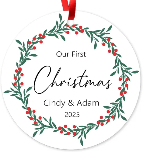 Miniatura 17 de Adorno personalizado para la primera Navidad en nuestro nuevo hogar 2025, adorno de Navidad de dirección de casa nueva, regalos de inauguración