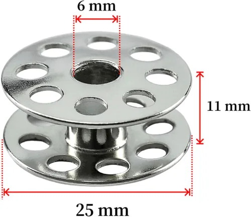 Miniatura 5 de Blooy - (10 piezas) 18034 grande tipo M bobina de acero compatible con máquinas de coser típicas 0302, 0303, Jack H5, H6, Consew 205RB, 206RB, JUKI
