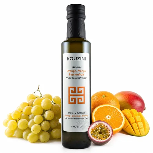 Miniatura 8 de Kouzini Vinagre balsámico de lima jalapeño blanco ultra premium, aderezo italiano dulce y grueso para ensalada, vinagre orgánico de módena - 8.5 fl