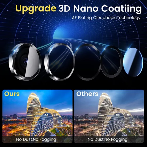 Miniatura 4 de Protectores de lente de cámara para Samsung Galaxy S23 Ultra, protectores individuales de lente de vidrio templado, ultrafinos resistentes a