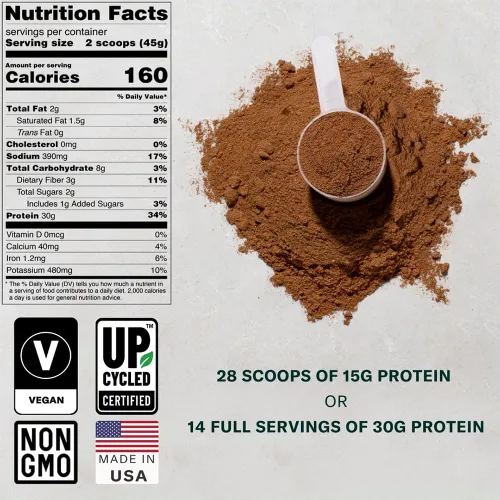 Miniatura 3 de FYTA Proteína vegana en polvo – Proteína en polvo a base de plantas con mejor sabor y textura que la proteína de suero – 1.06 oz sin OMG y sin