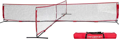 Miniatura 9 de PowerNet Red de tenis de fútbol de 4 vías, divertido equipo de juego y entrenamiento, juega en el parque o la playa, 2 tamaños