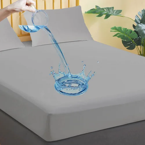 Miniatura 16 de Protector de colchón impermeable tamaño individual, funda de colchón transpirable, funda de colchón de bolsillo profundo ajustable que se estira