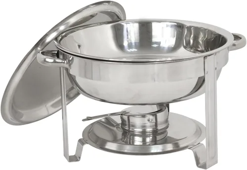 Miniatura 9 de Nova Microdermabrasion Juego de 6 platos de bufé de acero inoxidable de 5 cuartos de galón, calentadores de alimentos para catering, fiestas