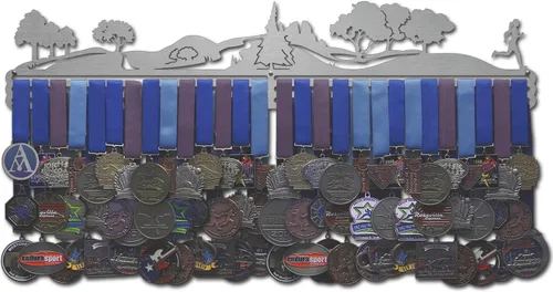 Miniatura 13 de Allied Medal Hangers - Trailscape - Corredor masculino o femenino - Múltiples opciones de tamaño disponibles - Soporte para premios deportivos