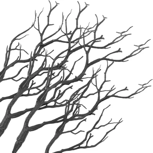 Miniatura 9 de VICASKY 4 ramas de árbol de cornamenta artificial de Halloween de 13.76 pulgadas, rama de asta de bruja artística, ramas decorativas de plantas