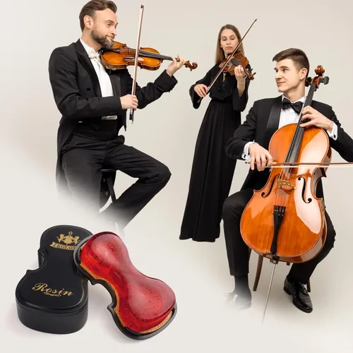 Miniatura 5 de PUNK Colofonia Natural Transparente Adecuada para Violín, Violonchelo, Viola y Otros Instrumentos de Cuerda Frotada (2A)