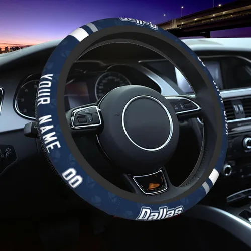 Miniatura 14 de Cleveland - Fundas personalizadas para volante de fútbol, con nombre y número, antideslizantes y absorbentes de sudor, accesorios para automóviles