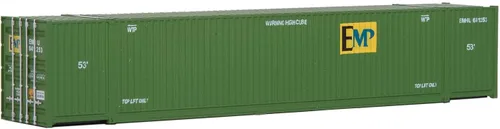 Miniatura 13 de Walthers SceneMaster HO Modelo a escala de Alaska Marine Lines (verde, amarillo) 53' Singamas Corrugado Side Container