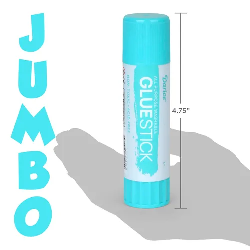 Miniatura 5 de Darice Barras de pegamento jumbo, 1.4 onzas (1.41 oz), pegamento escolar lavable multiusos para manualidades, papel y tela, secado transparente, sin