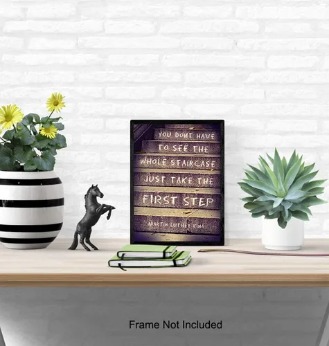 Miniatura 4 de Martin Luther King, MLK, Arte de Pared con Cita Motivacional - Póster Inspiracional, Imagen - Excelente Decoración para el Hogar u Oficina o Regalo