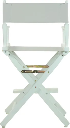 Miniatura 5 de Casual Home - Silla de director de 24 in, marco blanco, lona gris, altura de mostrador