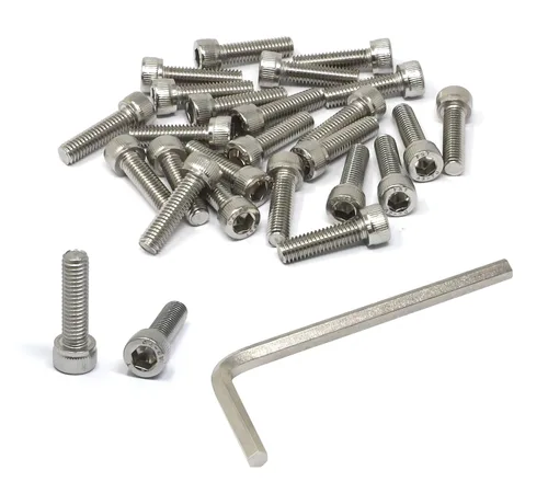 Miniatura 206 de iexcell 25 piezas M4 x 60/65/70/75/3.150 in paso de rosca 0.028 in acero inoxidable 304 cabeza hexagonal Tornillos Tornillos surtido Kit