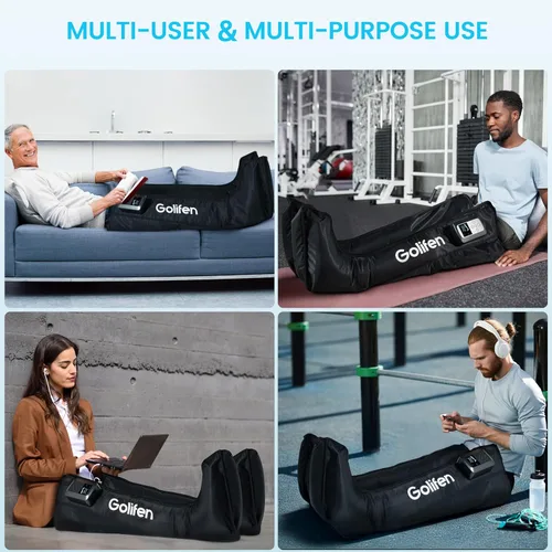 Miniatura 6 de Masajeador de compresión de piernas, botas de masaje de aire inalámbricas para aliviar el dolor muscular y mejorar la circulación, recuperación