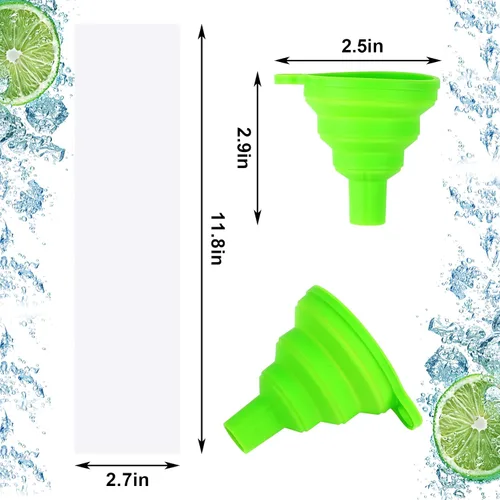 Miniatura 2 de LOMIMOS 200 bolsas para hacer paletas de hielo, bolsas desechables de plástico para paletas de hielo con embudo para adultos y niños, para hacer