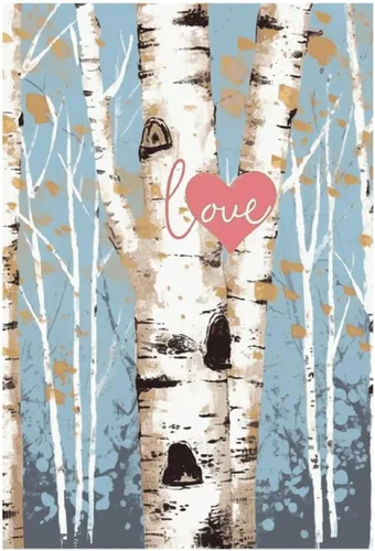 Miniatura 8 de Pintura de diamante de árbol de abedul de amor, 8 x 12 pulgadas, pintura de diamante 5D, kit de imagen de diamante para adultos, taladro cuadrado