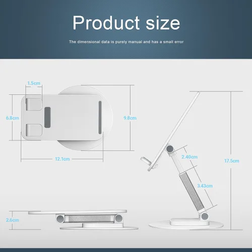 Miniatura 2 de XcaseBar Soporte para teléfono celular, soporte ajustable para teléfono con una base giratoria de 360°, adecuado para todos los modelos de teléfono