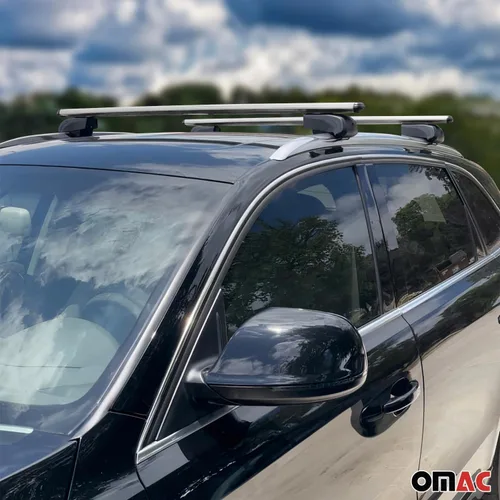 Miniatura 3 de OMAC Portaequipajes con cerradura para Mazda CX-50 2023-2024, color gris, antirrobo, para viajes, kayak, canoa, surf, esquí, snowboard, camping