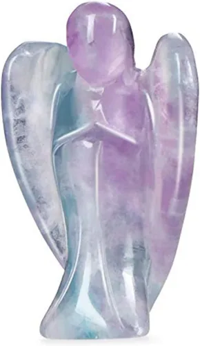 Miniatura 10 de Artistone Ángel de amatista de 2 pulgadas, ángel curativo de cristal tallado a mano, estatua de ángel guardián de bolsillo con caja de regalo