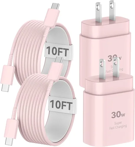 Miniatura 8 de Cable de carga rápida USB C a USB C de 10 pies de largo, cable de carga rápida tipo C para iPhone 17/17 Pro/17 Pro Max/16/16 Pro/16 Pro Max/15/15