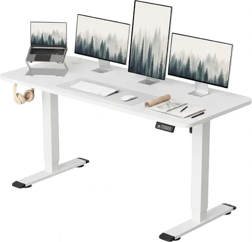 Miniatura 8 de Furmax - Escritorio eléctrico de altura ajustable de pie grande de 40 x 24 pulgadas, escritorio de pie para oficina en casa, alturas prestablecidas