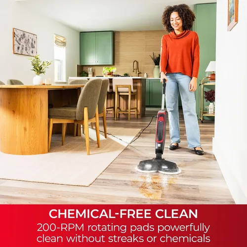 Miniatura 5 de Kenmore SM2070 S300 Series Steam Spin Mop for Scrubbing and Sanitizing 2 Modes, XL Water Tank, Swivel Steering, LED Headlights, Powerful Corded