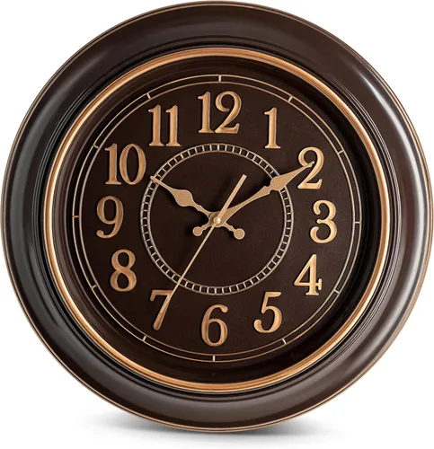 Miniatura 8 de Bernhard Products Reloj de pared grande de 18 pulgadas, de cuarzo, silencioso, sin tictac, funciona con pilas para el hogar, sala de estar, sobre