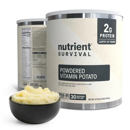 Miniatura 9 de 4 Latas, Equivalente a 70 Huevos por lata - Nutrient Survival Huevos en Polvo con Vitaminas Liofilizados Suministros para Preparacionistas