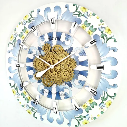 Miniatura 33 de ImprovingLife The Gears - Reloj de pared con engranajes móviles (Atrani, redondo de 10 pulgadas)