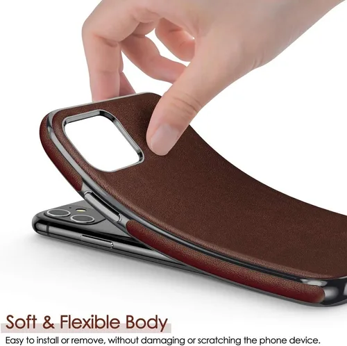 Miniatura 4 de LOHASIC Funda para iPhone 11, de cuero de lujo, delgada, resistente, antideslizante, agarre suave, antiarañazos, a prueba de golpes, compatible