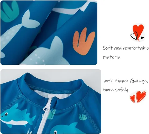Miniatura 5 de UMELOK Traje de Baño para Bebé Niño UPF 50+ con Protección Solar y Protección contra Erupciones