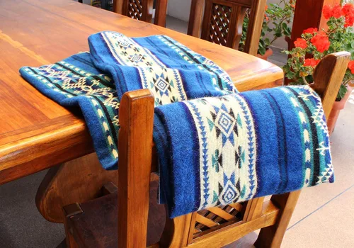 Miniatura 4 de Manta azteca inca, tamaño Queen, manta King Estilo bohemio navajo del suroeste de la India Funda nativa para campamento, ropa de cama, sofá