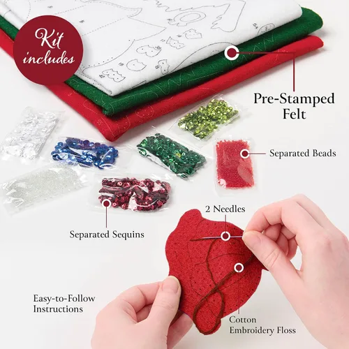 Miniatura 3 de Bucilla Kit de fabricación de calcetines de 18 pulgadas, Adivina quién, perfecto para manualidades y manualidades, 89614E