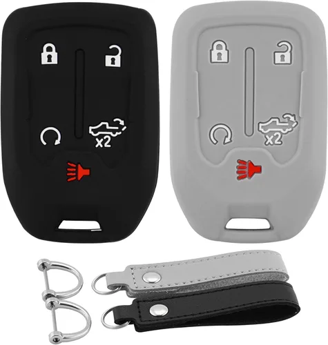 Miniatura 21 de Funda de Silicona para Llavero Compatible con Chevy GMC 5 Botones 2023 2022-2019 Chevy Silverado Tahoe Suburban GMC Sierra Acadia Terrain Protector