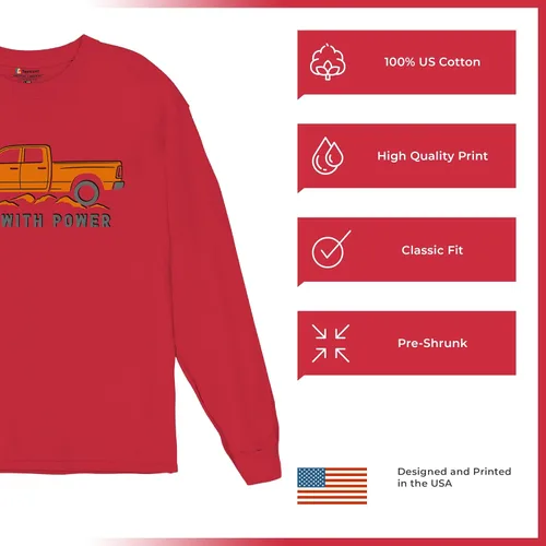 Miniatura 95 de Tee Hunt Camisetas gráficas y camisetas sin mangas para hombre Roll with Power Pickup Truck