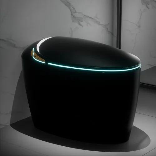 Miniatura 12 de WinZo Inodoro Bidé con Instalación de 10", Inodoro Inteligente con Bidé, Forma Ovalada Moderna, Apertura/Descarga Automática, Asiento Calefaccionado