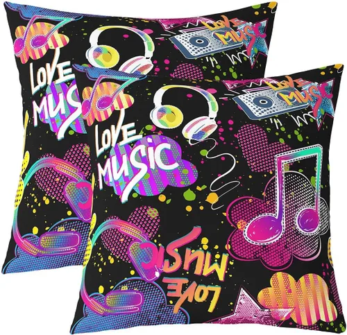 Miniatura 7 de Juego de 2 fundas de almohada rosas de 16 x 16 pulgadas, fundas de almohada suaves con flores florales de rosas para sala de estar, dormitorio