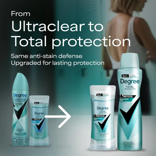 Miniatura 4 de Degree Desodorante antitranspirante sexy intriga para 72 horas de protección 3 en 1 contra el sudor, el olor y las manchas, 2.6 oz